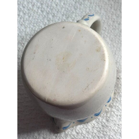 Stoneware Ceramic Creamer With Lid Blue Heart Design Unique Heart 7" - Picture 6 of 15
